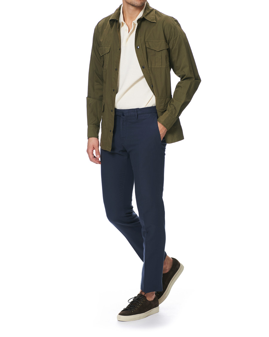 Homme | Pantalons | Incotex | Slim Fit Chinolino Trousers Navy