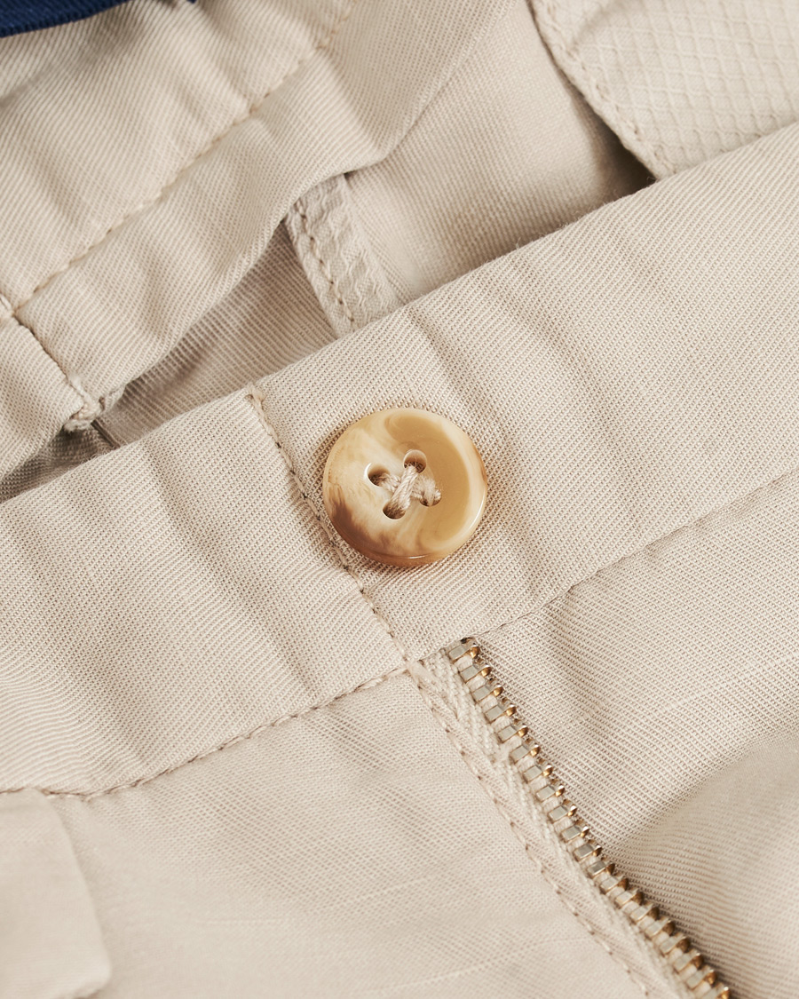 Homme | Pantalons | Incotex | Slim Fit Pleated Chinolino Trousers Beige