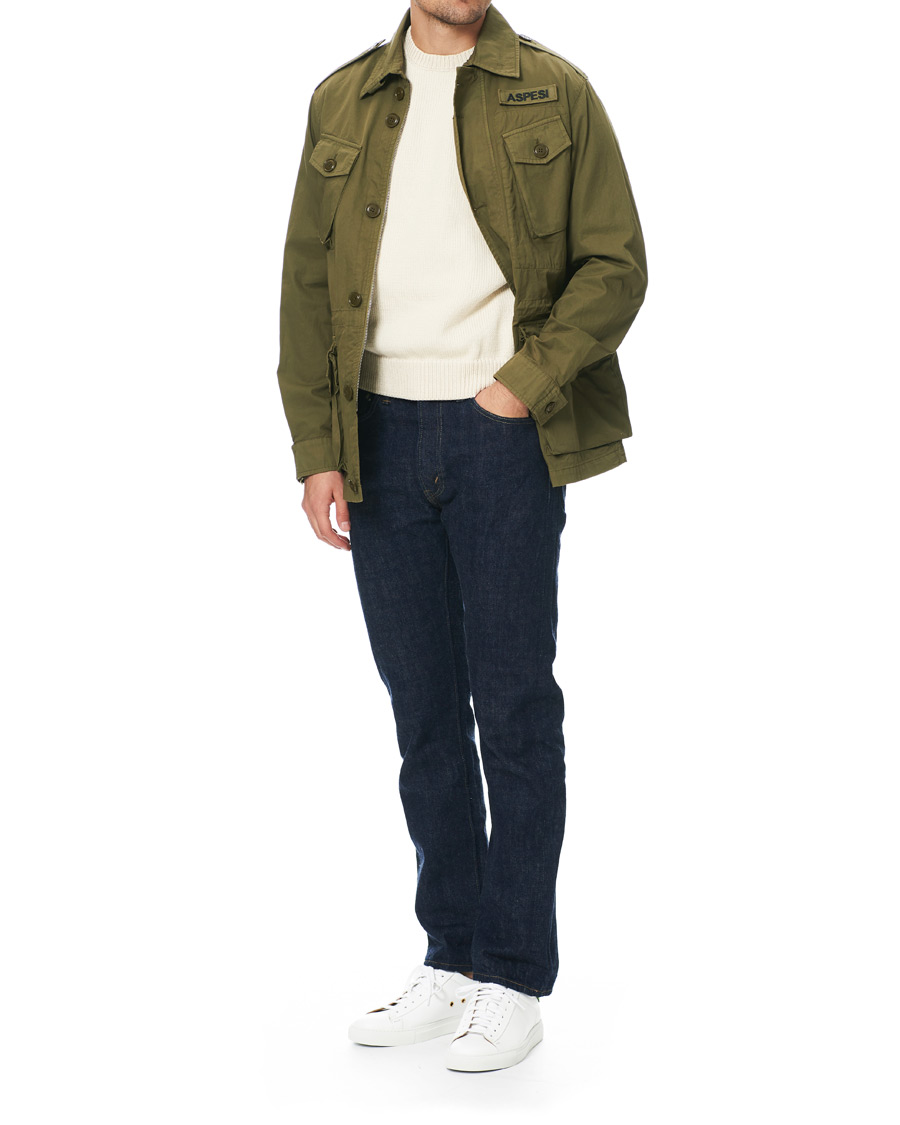 Homme | Slowear Officina Leather Sneaker White/Green | Slowear | Officina Leather Sneaker White/Green