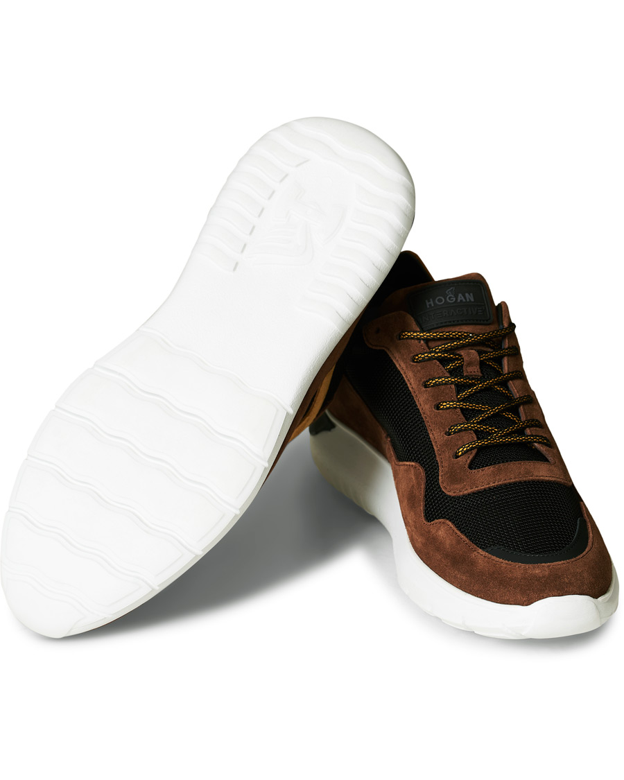 Homme | Hogan Icube Running Sneaker Brown/Rust Suede | Hogan | Icube Running Sneaker Brown/Rust Suede