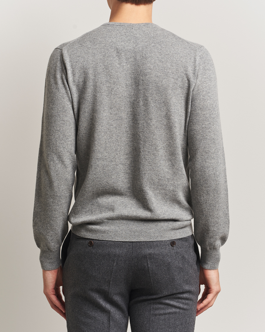 Homme | Pulls Et Tricots | Piacenza Cashmere | Cashmere Crew Neck Sweater Light Grey