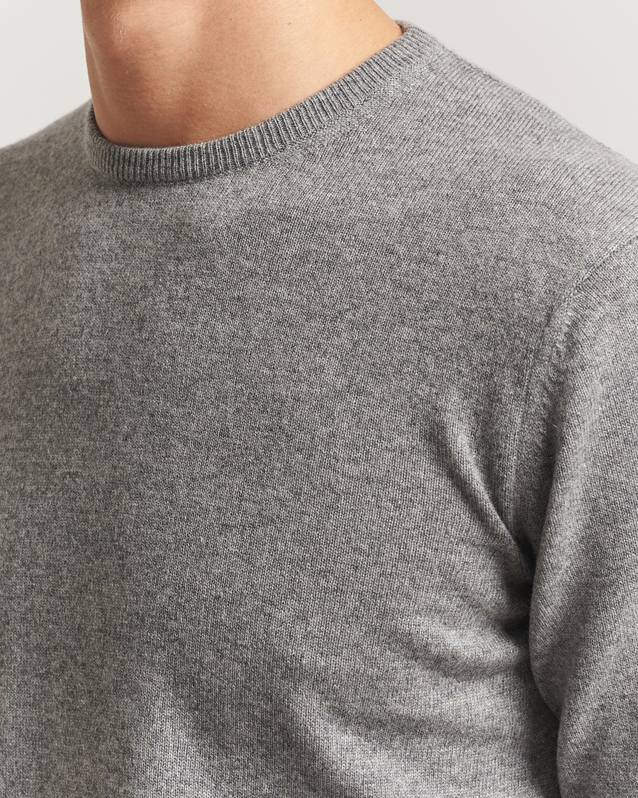 Homme | Pulls Et Tricots | Piacenza Cashmere | Cashmere Crew Neck Sweater Light Grey