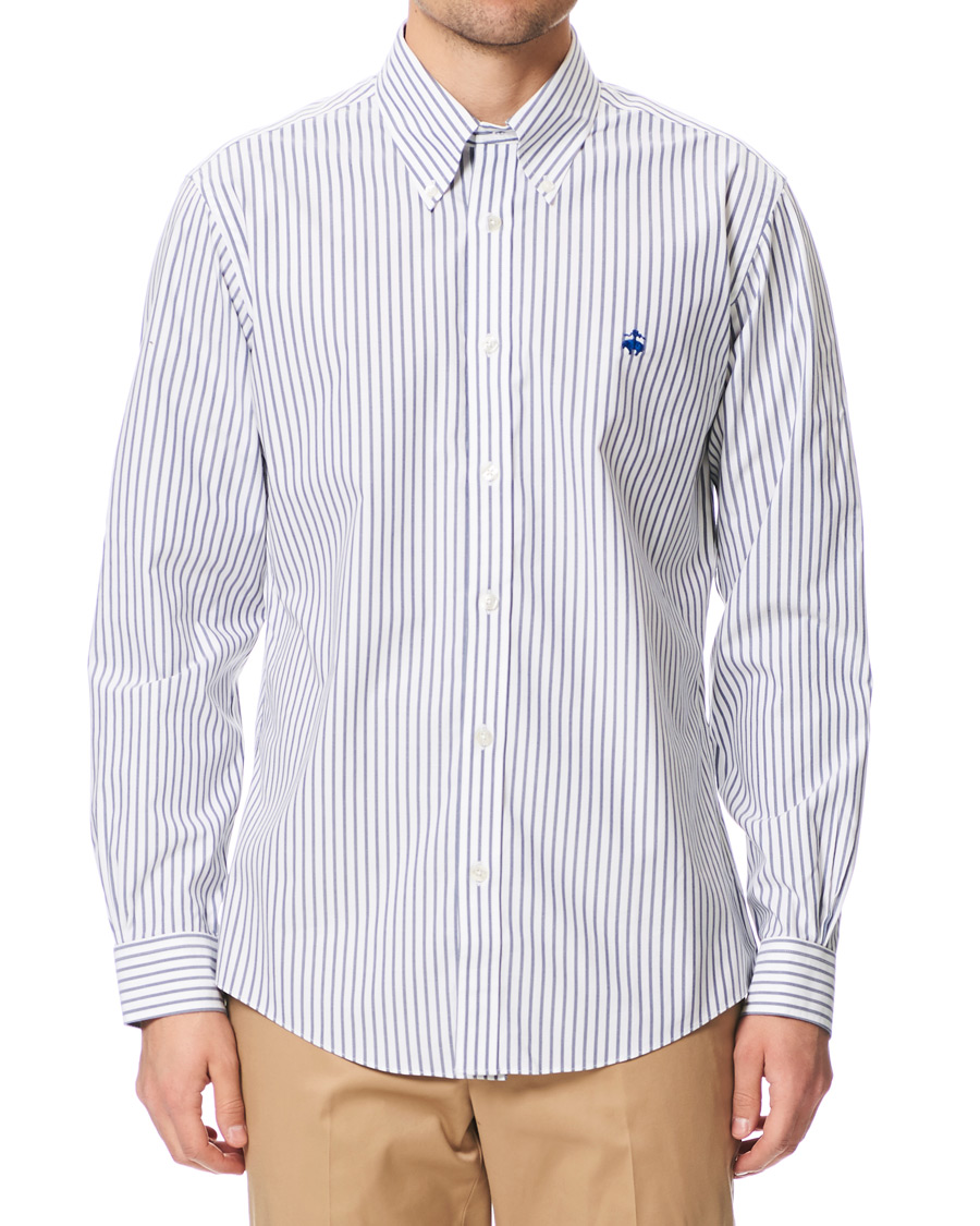 Homme | Chemises | Brooks Brothers | Regent Fit Non Iron Sport Button Down Shirt Dark Blue
