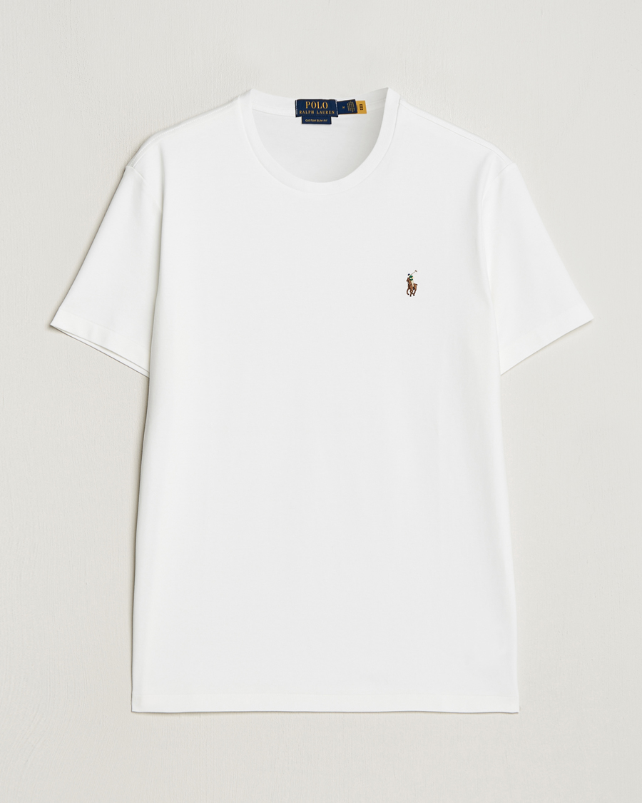 Homme | T-shirts | Polo Ralph Lauren | Luxury Pima Cotton Crew Neck T-Shirt White