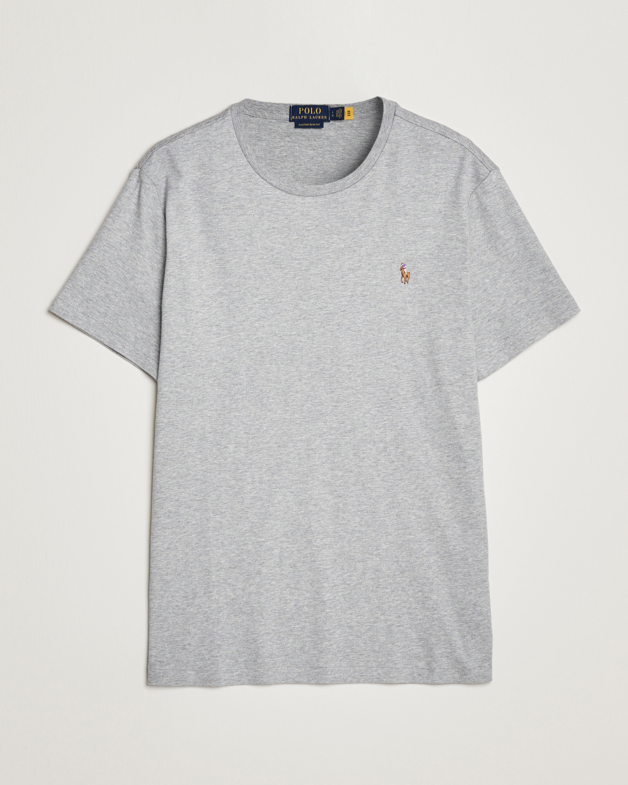 Homme | T-shirts | Polo Ralph Lauren | Luxury Pima Cotton Crew Neck T-Shirt Andover Heather
