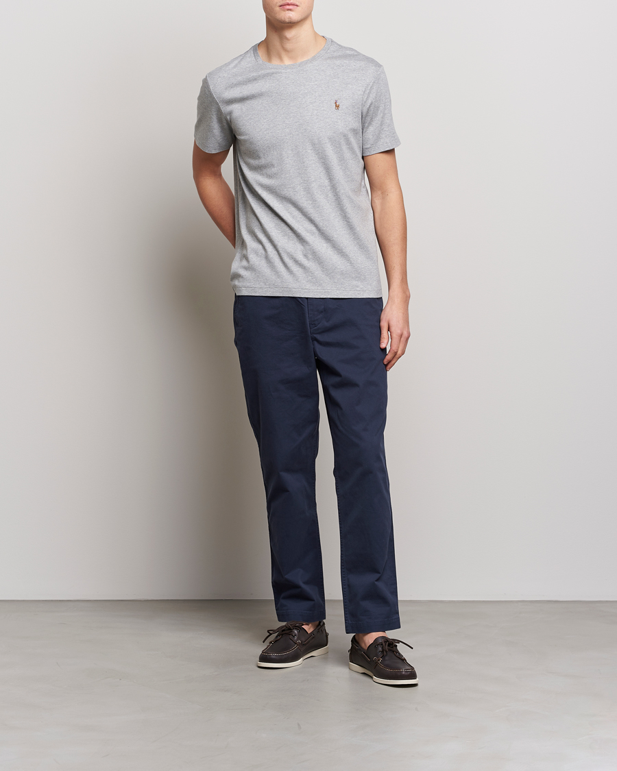 Homme | T-shirts | Polo Ralph Lauren | Luxury Pima Cotton Crew Neck T-Shirt Andover Heather