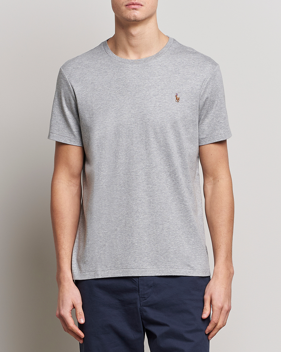 Homme | T-shirts | Polo Ralph Lauren | Luxury Pima Cotton Crew Neck T-Shirt Andover Heather