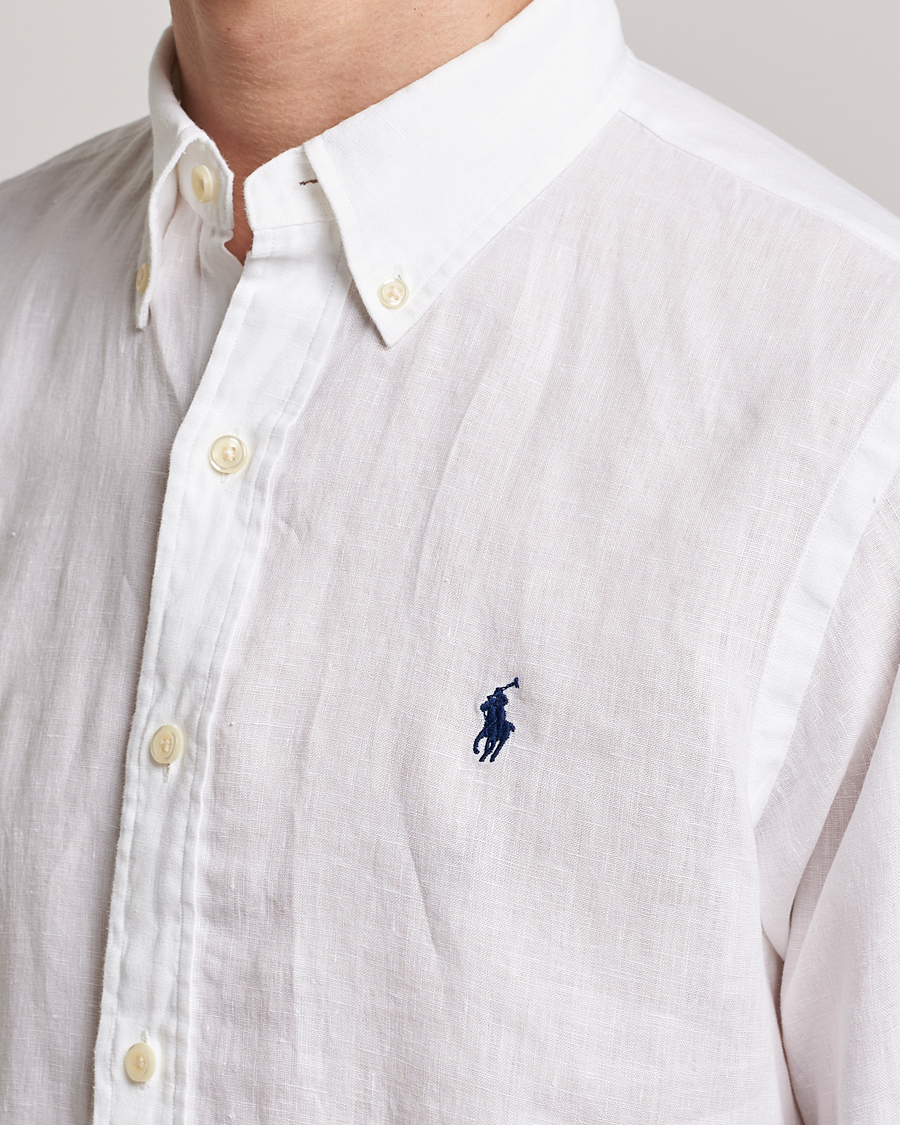 Homme | Chemises | Polo Ralph Lauren | Custom Fit Linen Button Down White