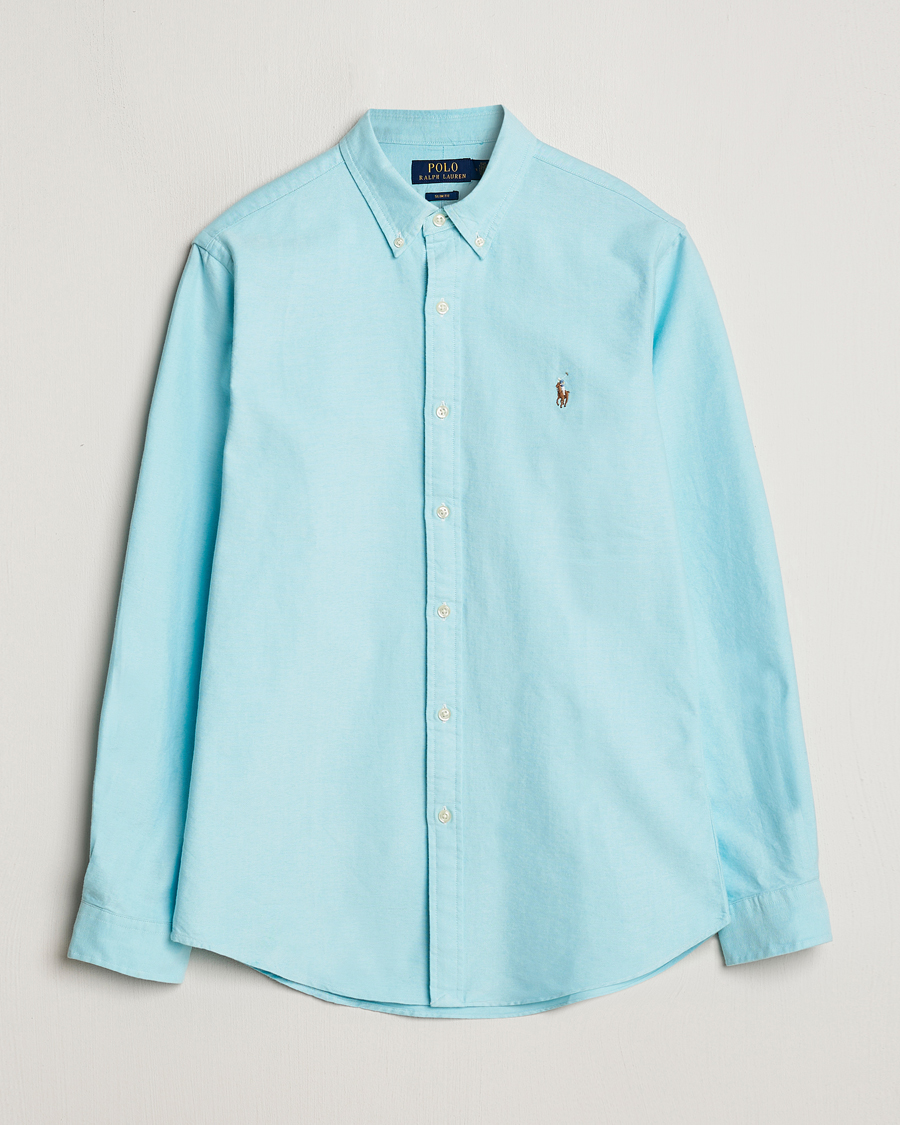 Homme | Chemises | Polo Ralph Lauren | Slim Fit Oxford Button Down Shirt Aegean Blue