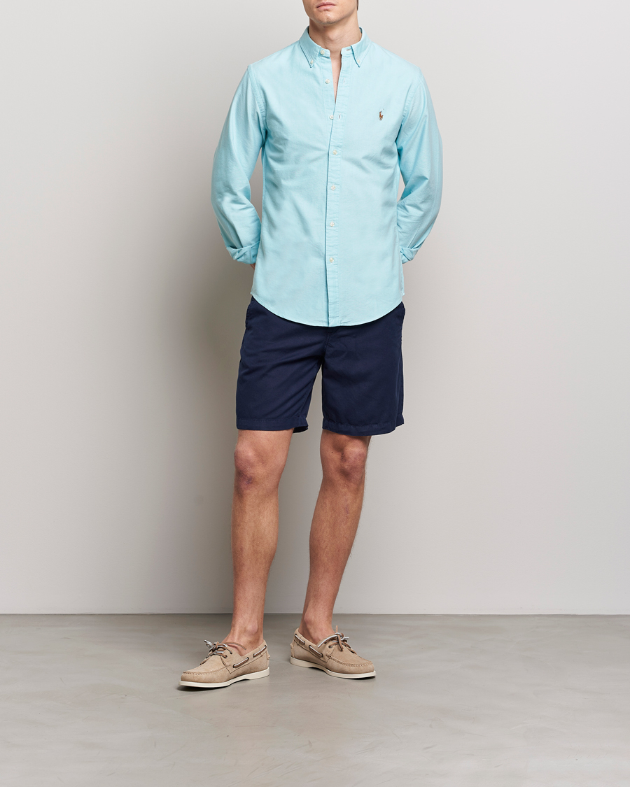 Homme | Chemises | Polo Ralph Lauren | Slim Fit Oxford Button Down Shirt Aegean Blue