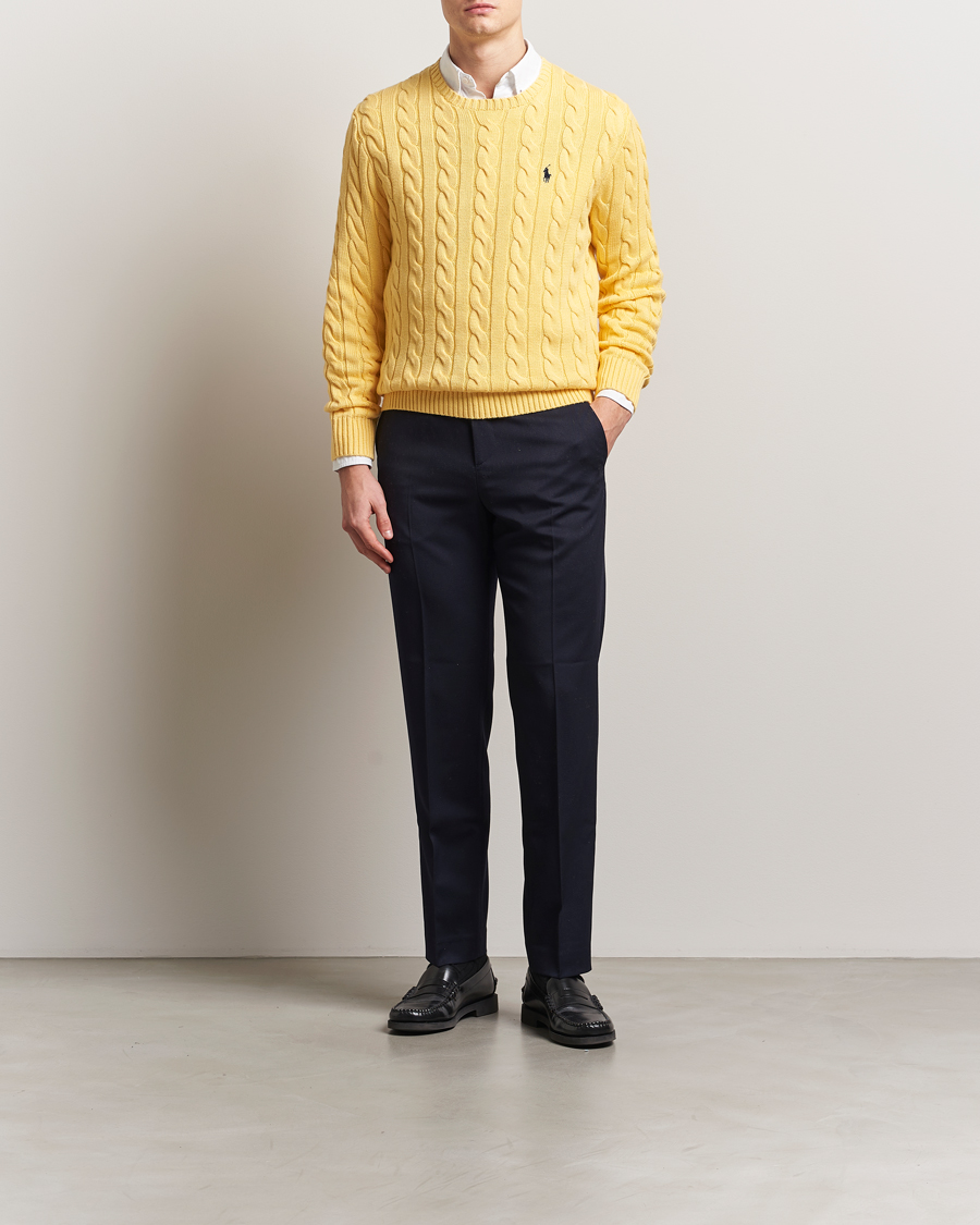 Homme | Pulls Et Tricots | Polo Ralph Lauren | Cotton Cable Pullover Fall Yellow
