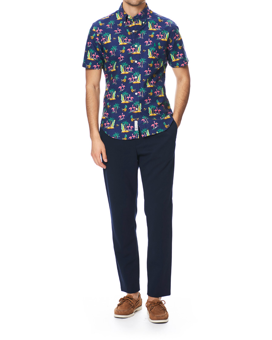 Homme | Chemises | Polo Ralph Lauren | Slim Fit Printed Short Sleeve Shirt Coconut Flamingo