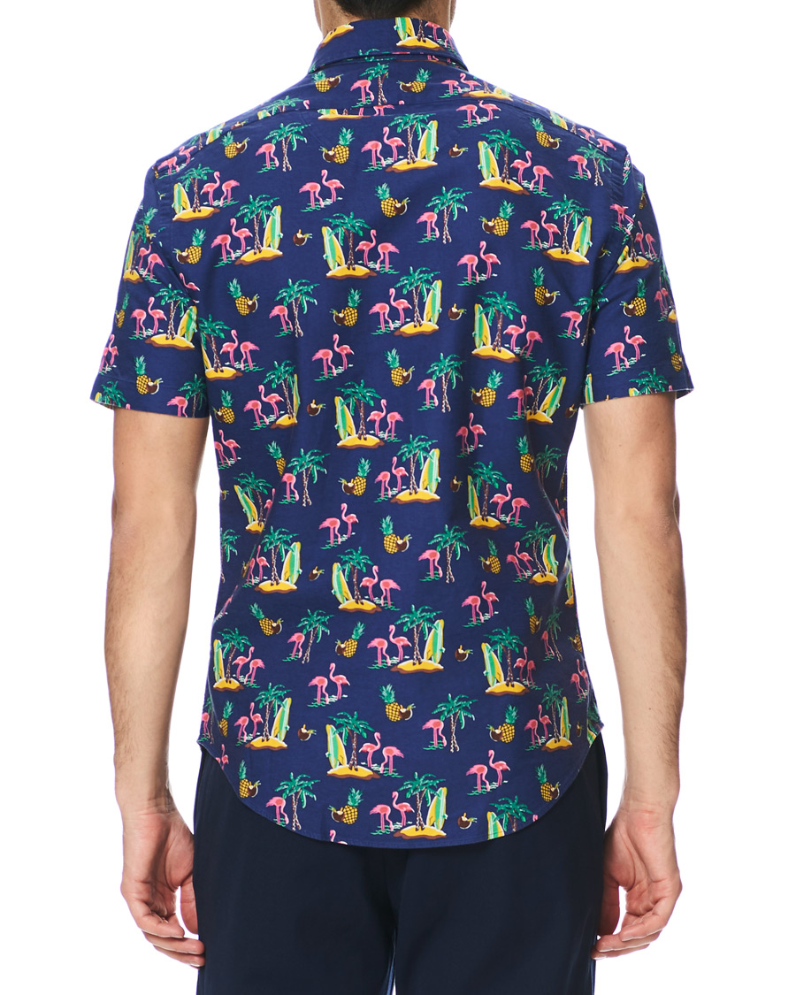 Homme | Chemises | Polo Ralph Lauren | Slim Fit Printed Short Sleeve Shirt Coconut Flamingo