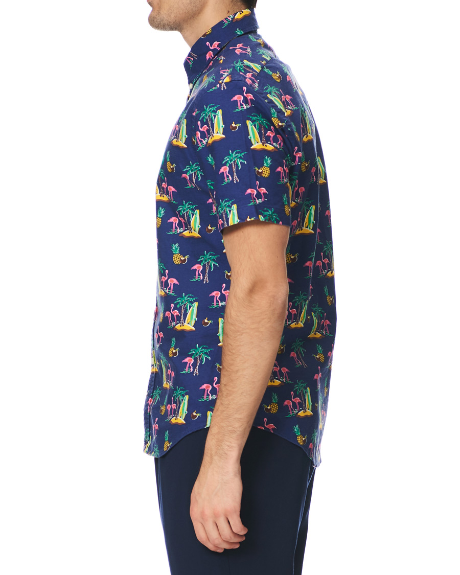 Homme | Chemises | Polo Ralph Lauren | Slim Fit Printed Short Sleeve Shirt Coconut Flamingo