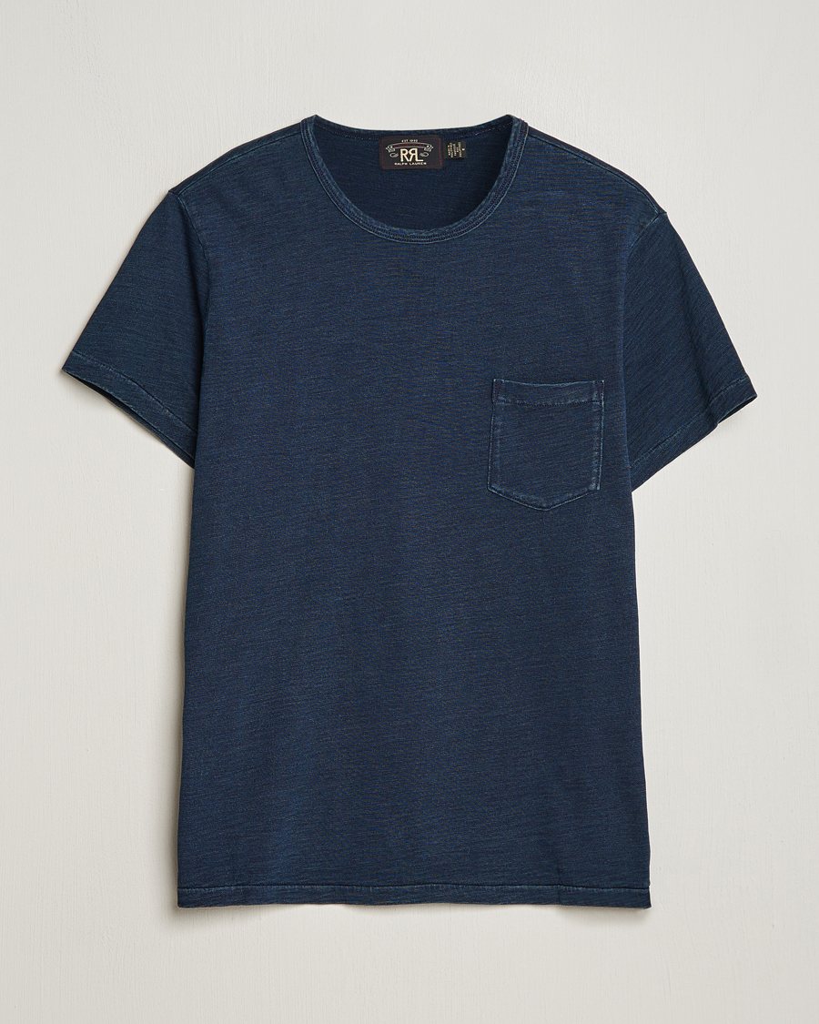 Homme | T-shirts | RRL | Short Sleeve Pocket Tee Rinsed Indigo