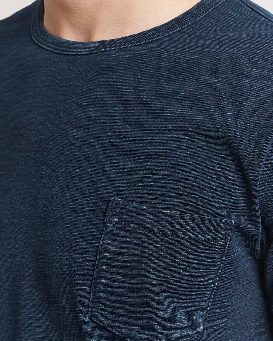 Homme | T-shirts | RRL | Short Sleeve Pocket Tee Rinsed Indigo