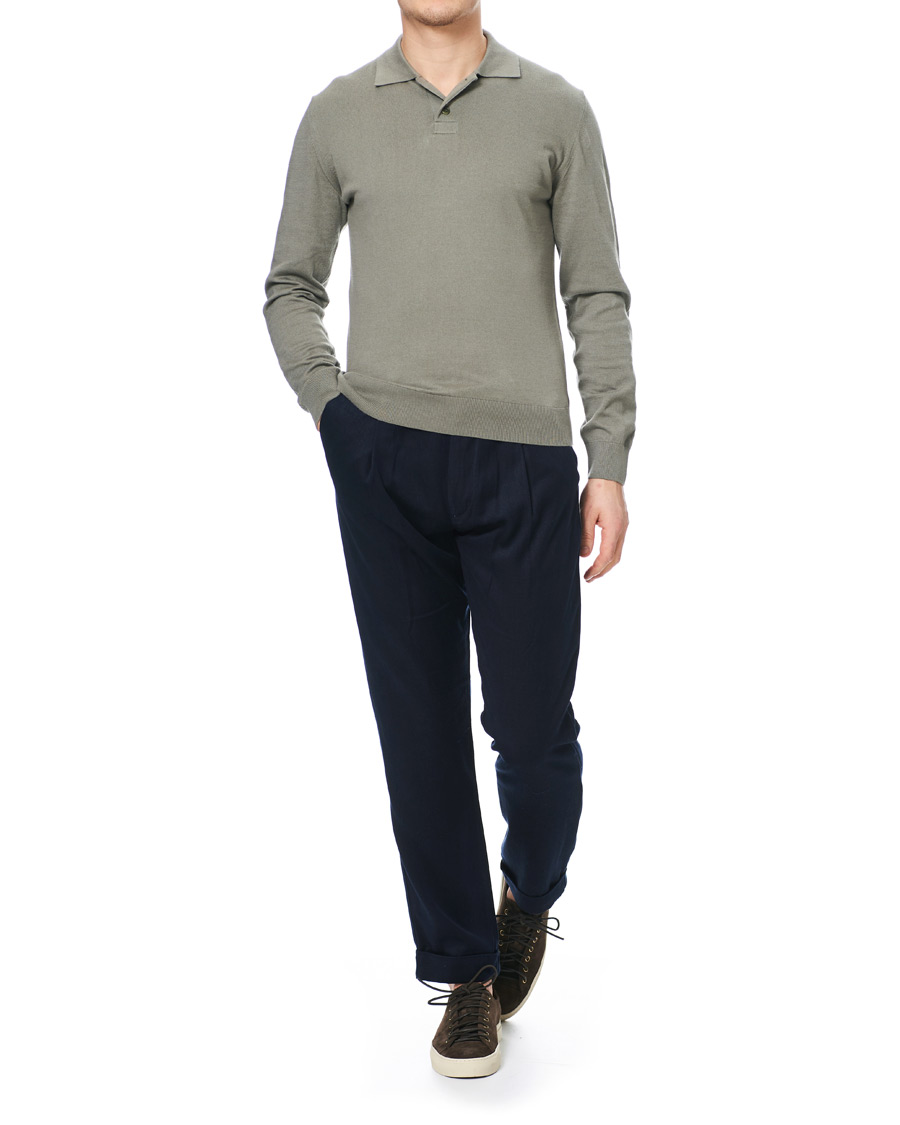 Homme | Pantalons | NN07 | Codo Pleated Turn Up Trousers Navy