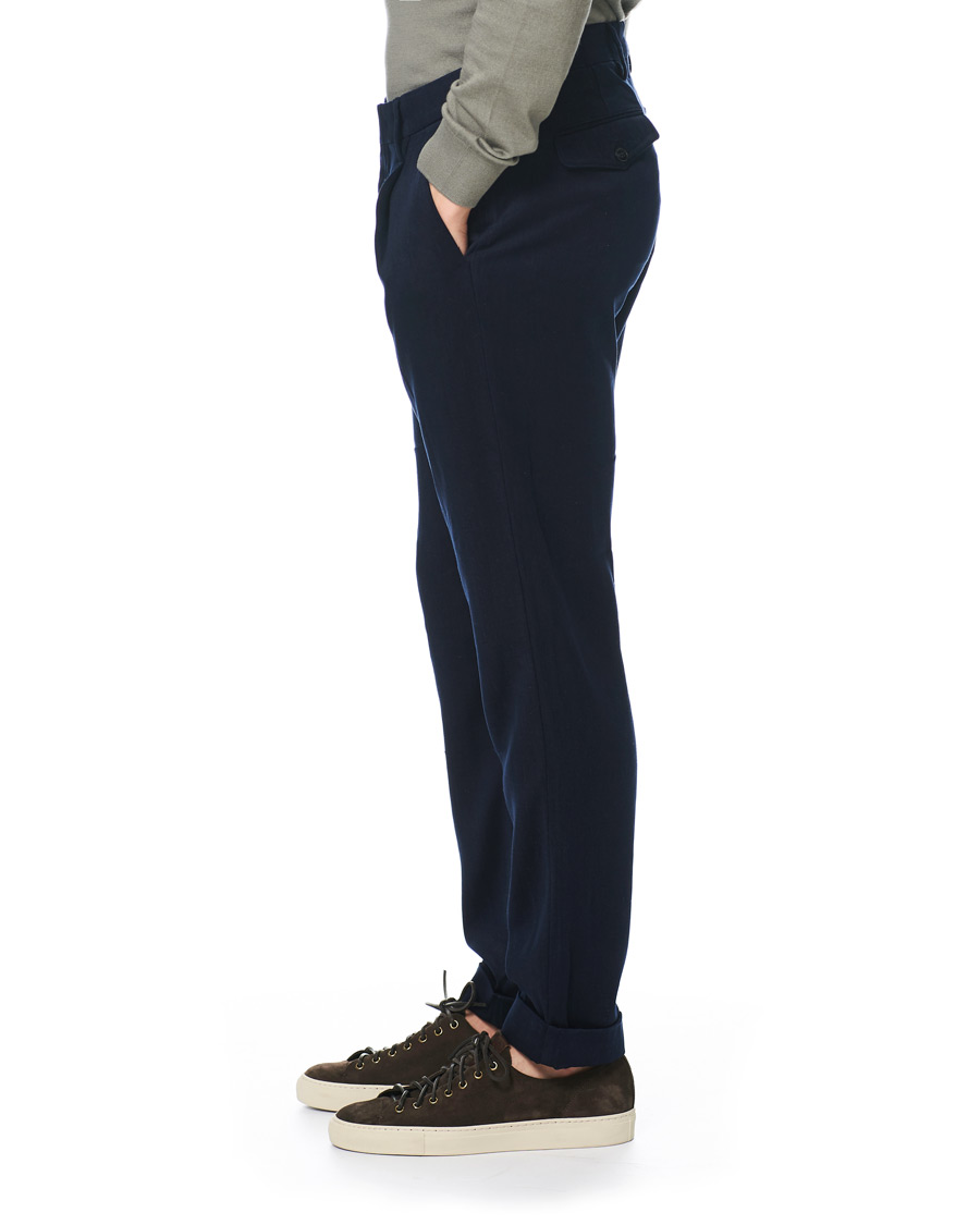 Homme | Pantalons | NN07 | Codo Pleated Turn Up Trousers Navy