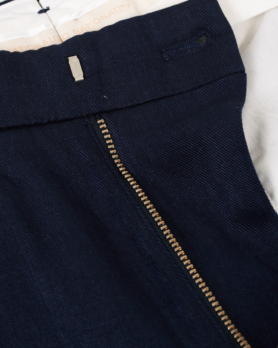 Homme | Pantalons | NN07 | Codo Pleated Turn Up Trousers Navy