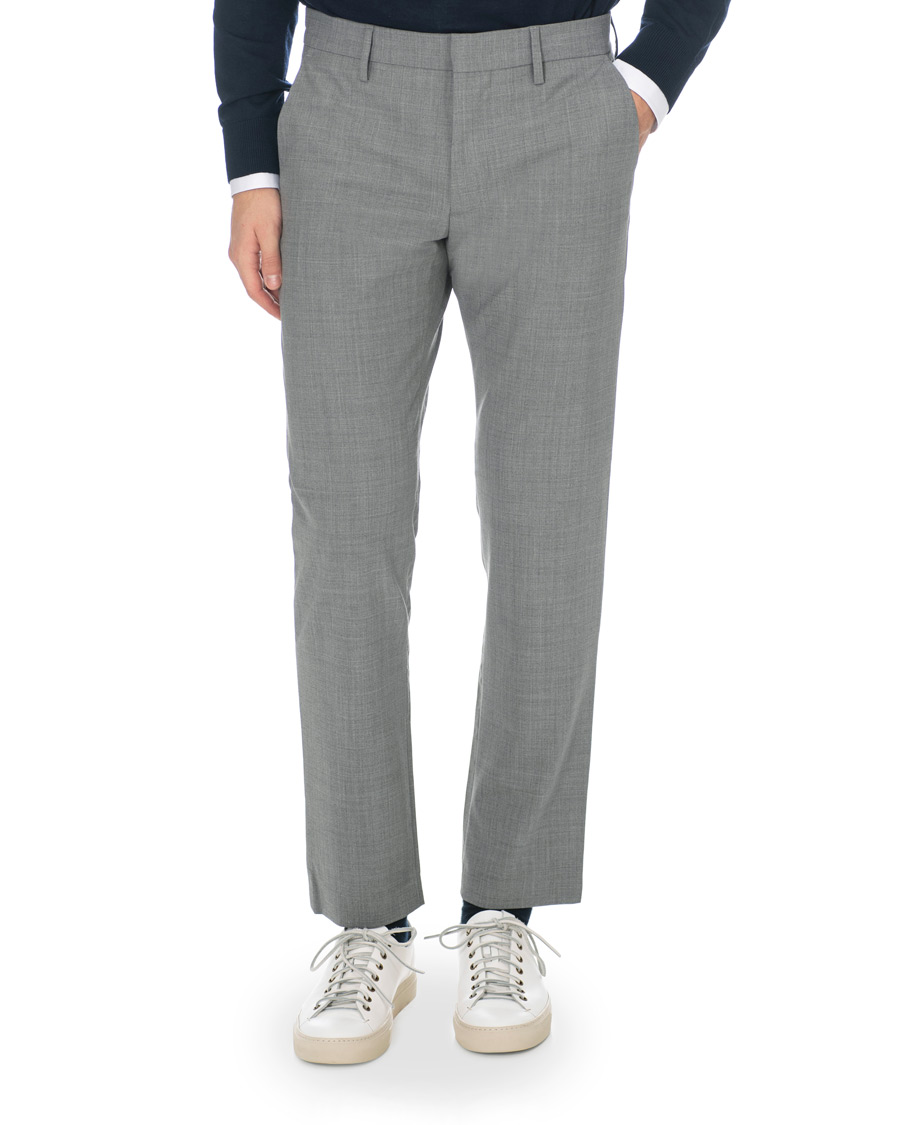 Homme | Pantalons | NN07 | Theo Wool Trousers Grey Melange