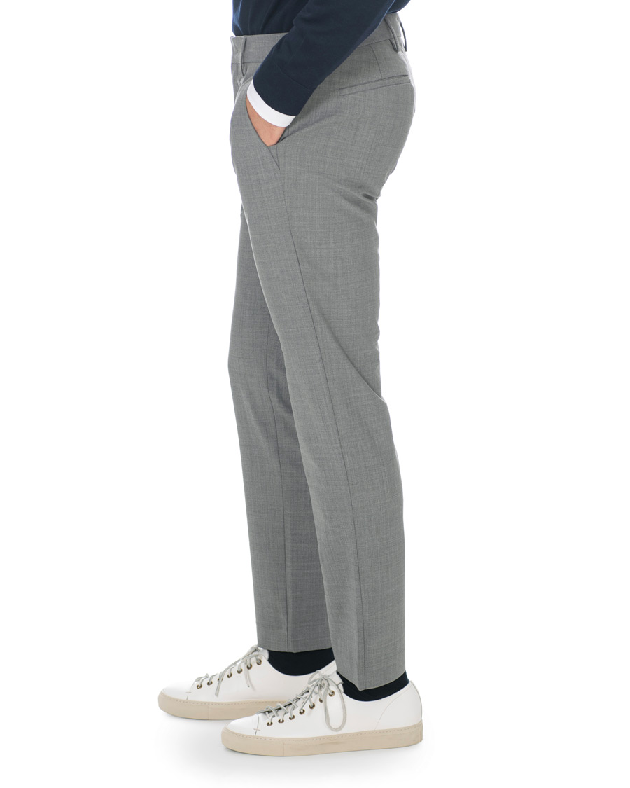 Homme | Pantalons | NN07 | Theo Wool Trousers Grey Melange