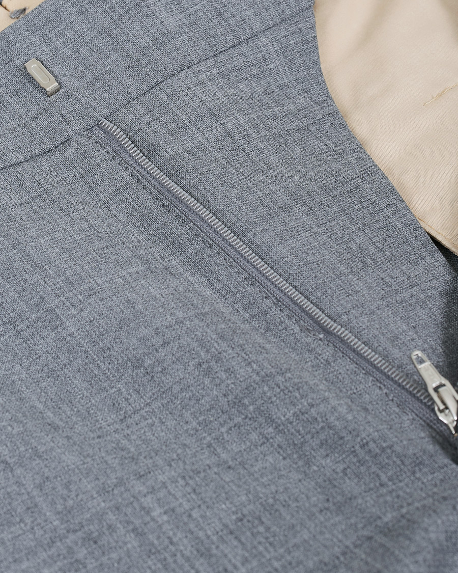 Homme | Pantalons | NN07 | Theo Wool Trousers Grey Melange