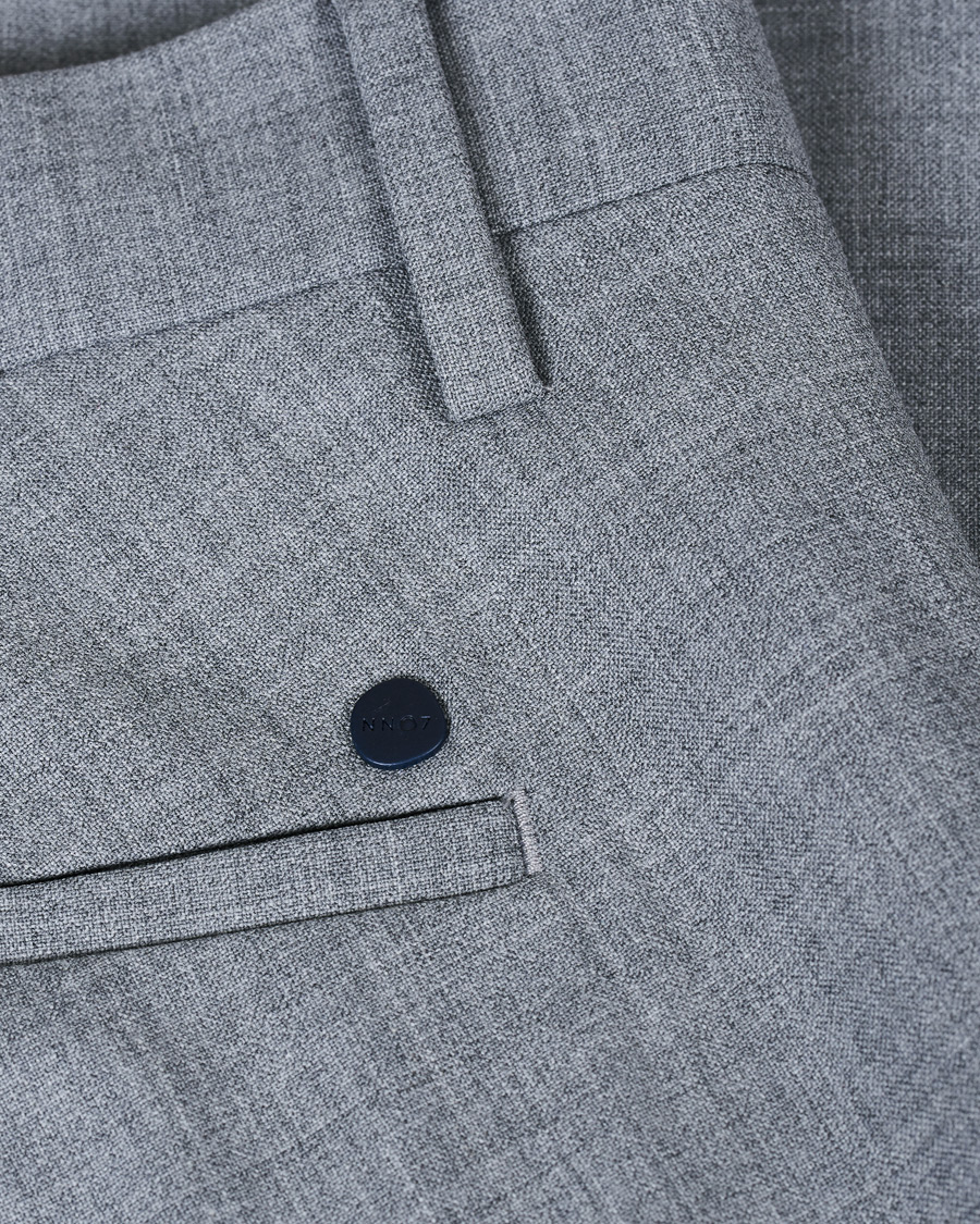 Homme | Pantalons | NN07 | Theo Wool Trousers Grey Melange