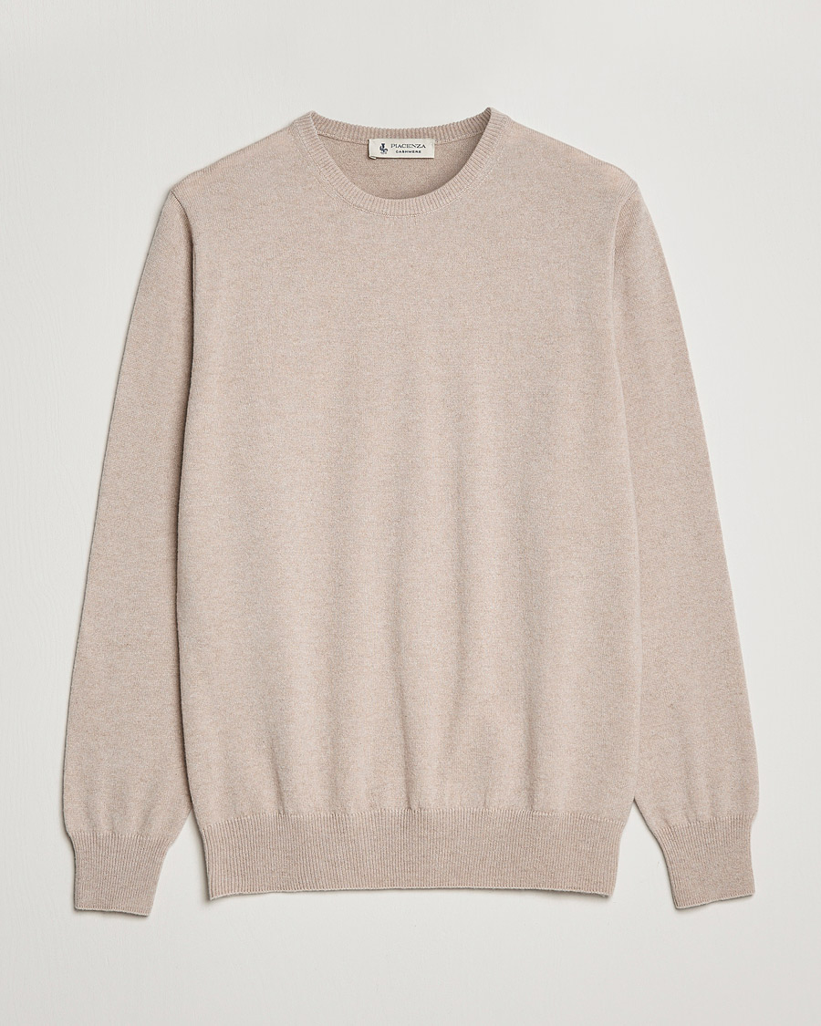 Homme | Pulls Et Tricots | Piacenza Cashmere | Cashmere Crew Neck Sweater Beige