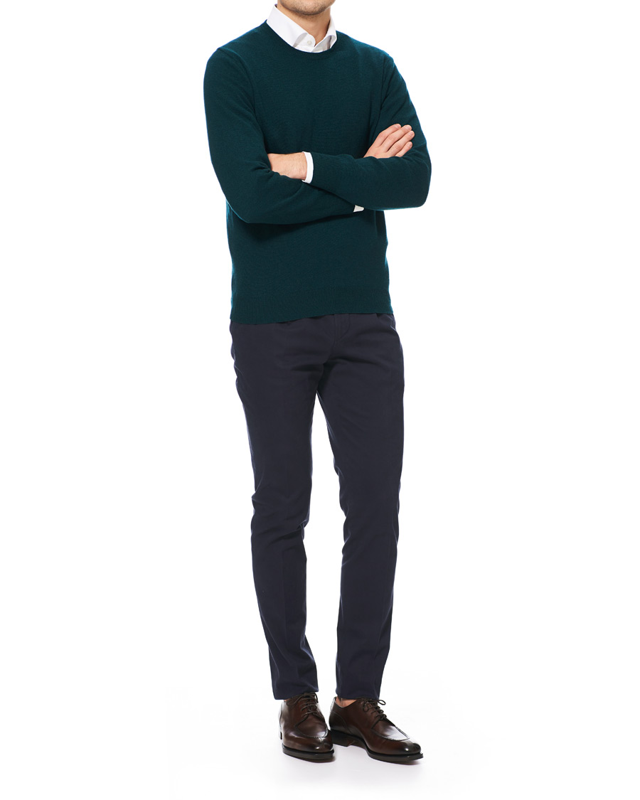 Homme | Pulls Et Tricots | Piacenza Cashmere | Cashmere Crew Neck Sweater Racing Green