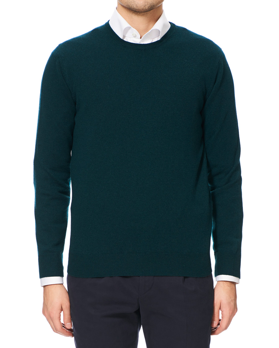 Homme | Pulls Et Tricots | Piacenza Cashmere | Cashmere Crew Neck Sweater Racing Green