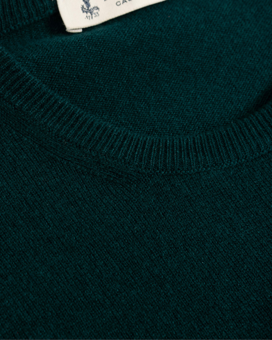 Homme | Pulls Et Tricots | Piacenza Cashmere | Cashmere Crew Neck Sweater Racing Green