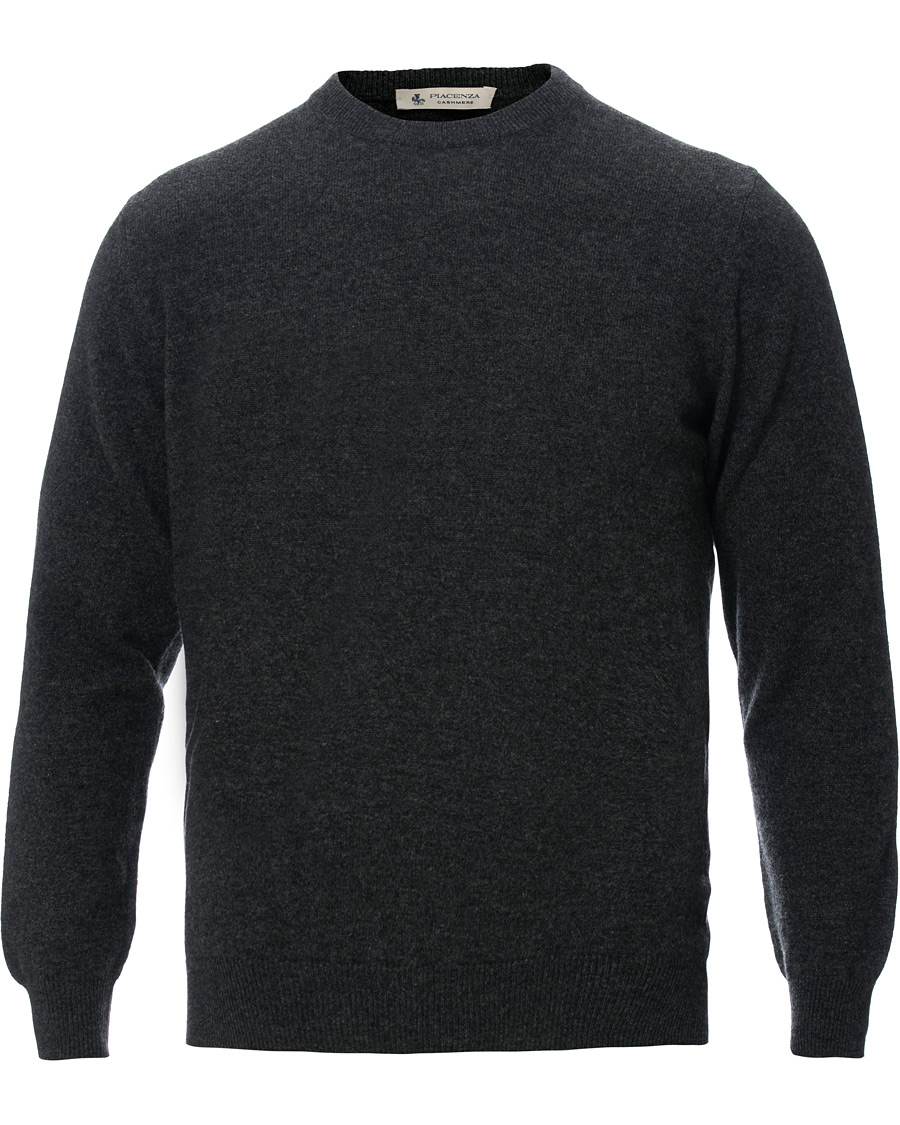 Homme | Pulls Et Tricots | Piacenza Cashmere | Cashmere Crew Neck Sweater Charcoal