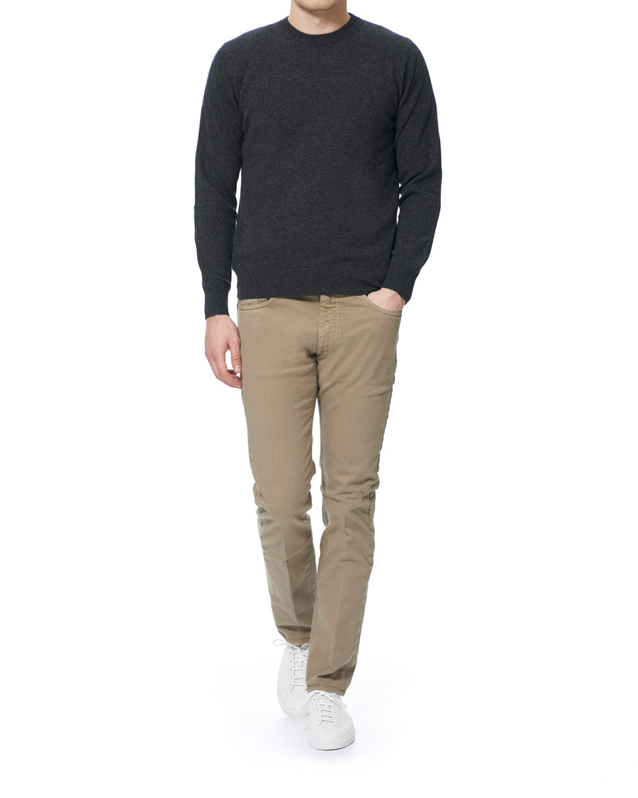 Homme | Pulls Et Tricots | Piacenza Cashmere | Cashmere Crew Neck Sweater Charcoal
