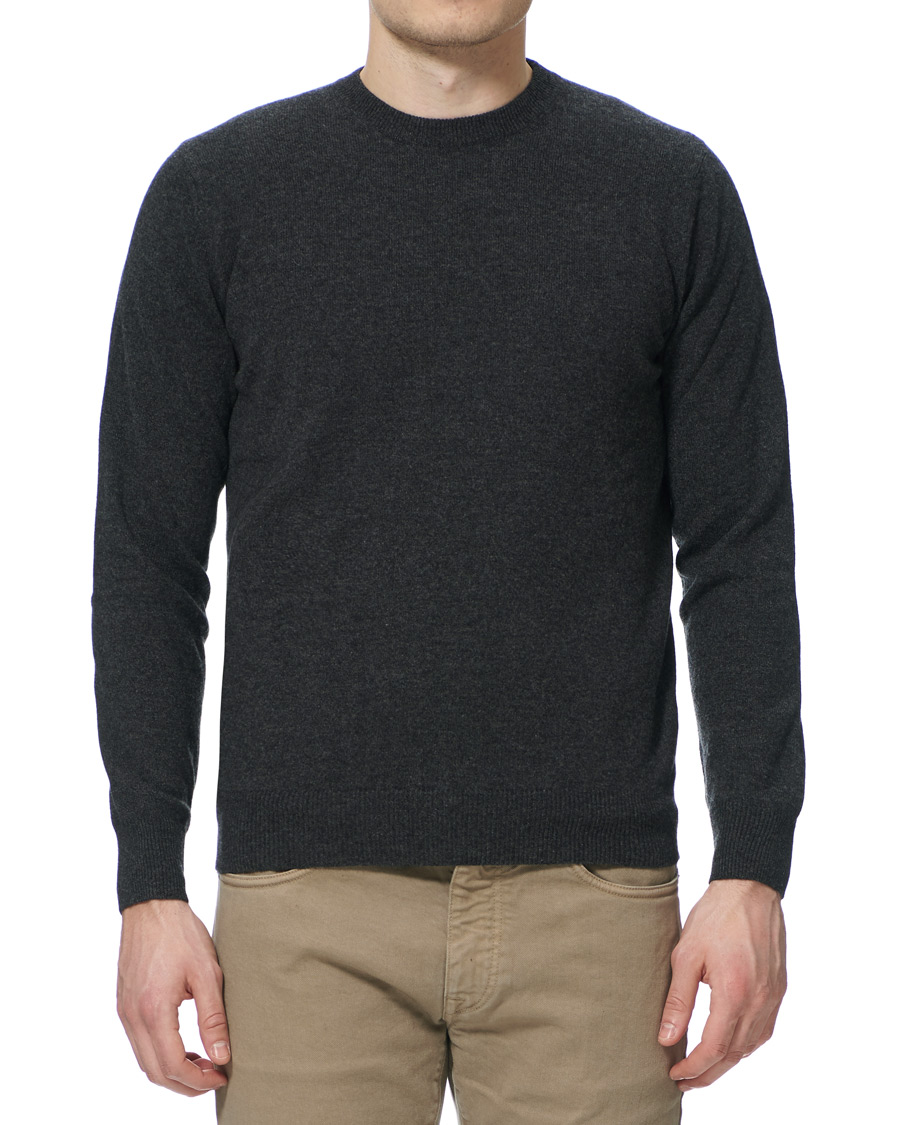 Homme | Pulls Et Tricots | Piacenza Cashmere | Cashmere Crew Neck Sweater Charcoal