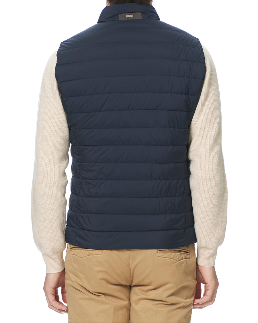 Homme | Manteaux Et Vestes | Herno | Nuage Matt Nylon Vest Deep Blue
