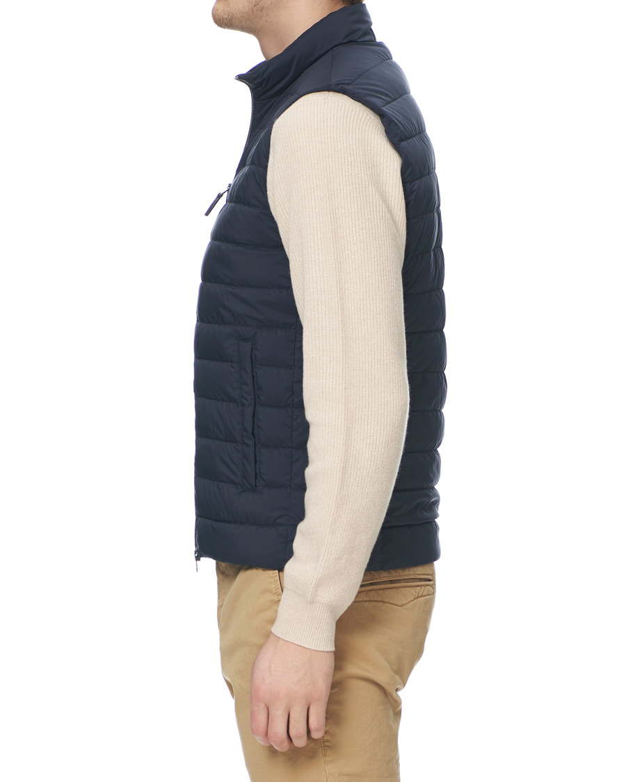 Homme | Manteaux Et Vestes | Herno | Nuage Matt Nylon Vest Deep Blue