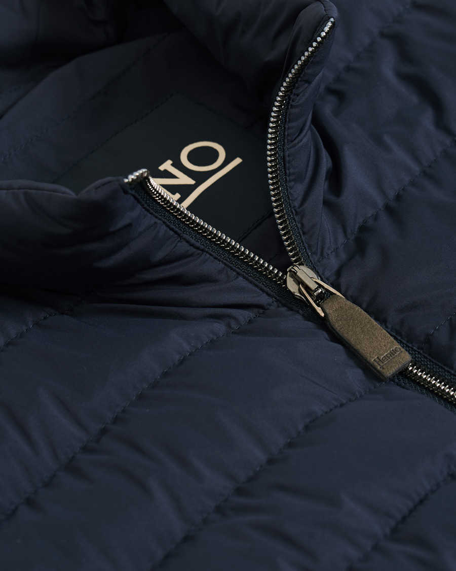 Homme | Manteaux Et Vestes | Herno | Nuage Matt Nylon Vest Deep Blue