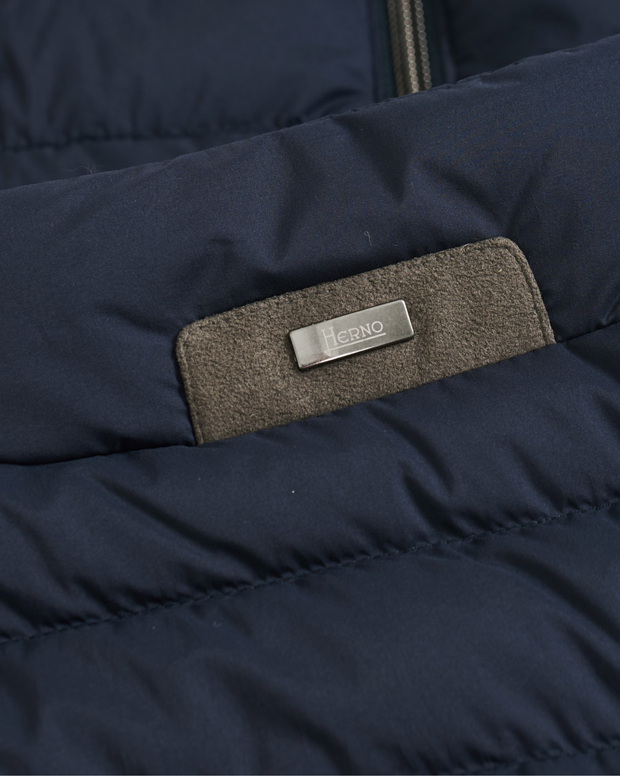 Homme | Manteaux Et Vestes | Herno | Nuage Matt Nylon Vest Deep Blue