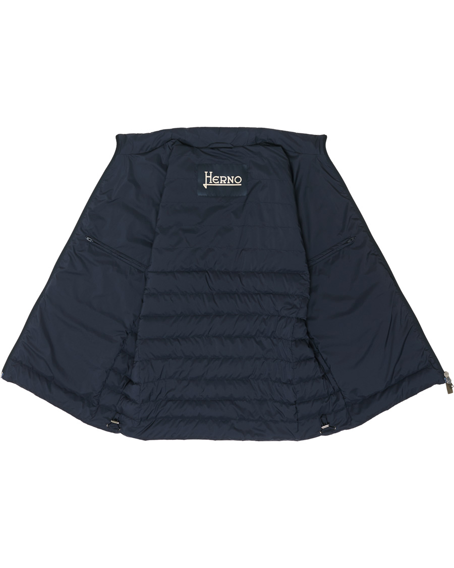 Homme | Manteaux Et Vestes | Herno | Nuage Matt Nylon Vest Deep Blue