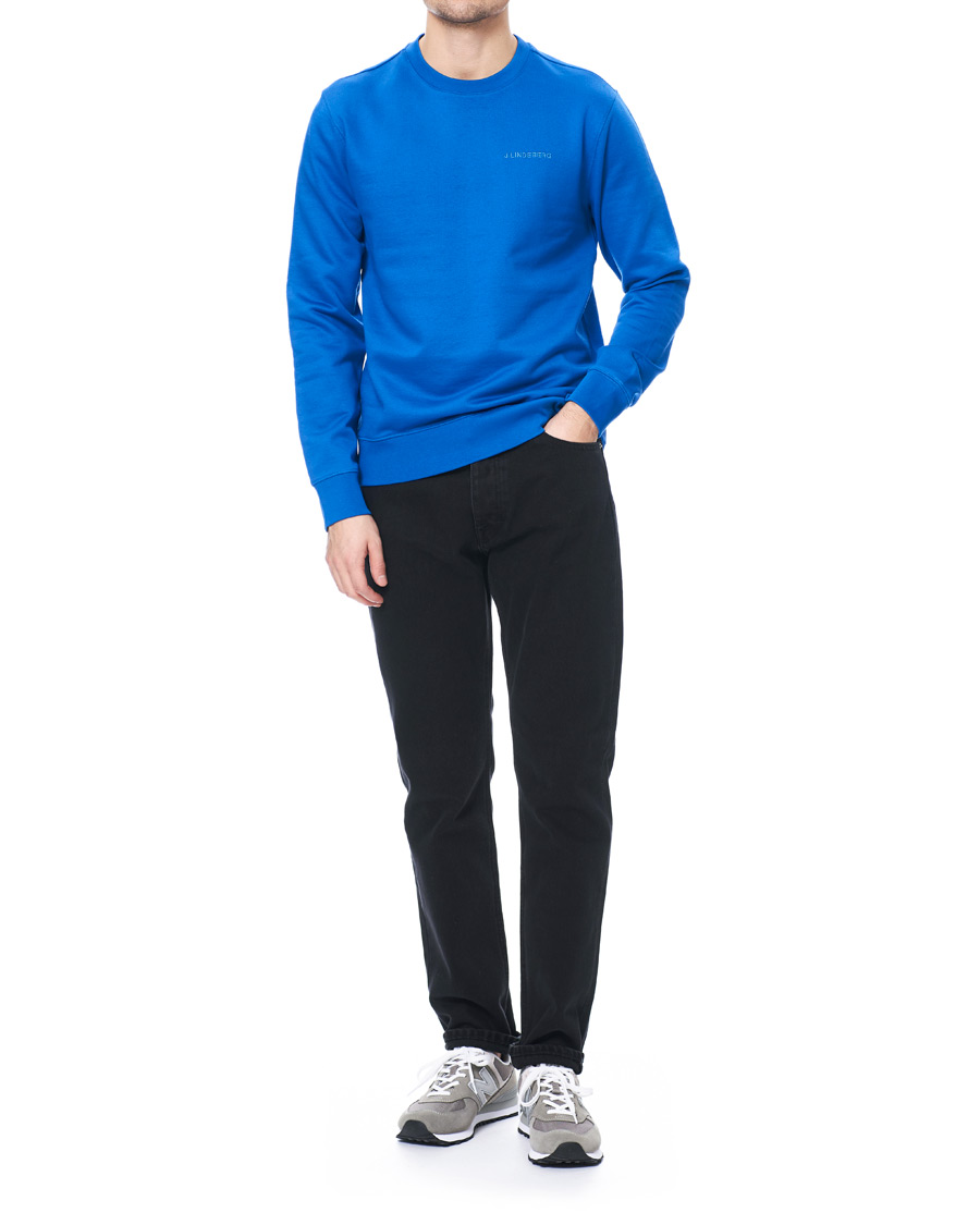 Homme | Pulls Et Tricots | J.Lindeberg | Throw Crew Neck Sweatshirt Yale Blue