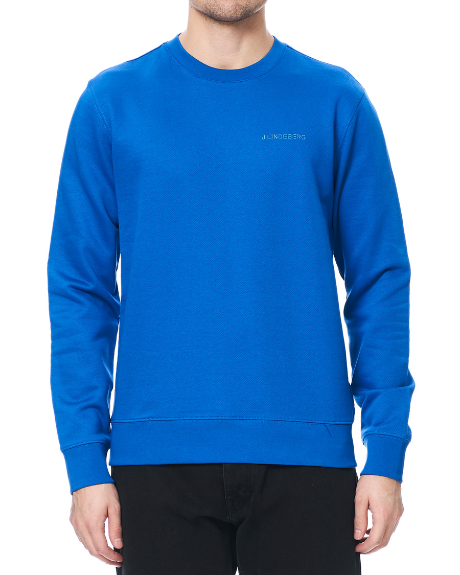 Homme | Pulls Et Tricots | J.Lindeberg | Throw Crew Neck Sweatshirt Yale Blue