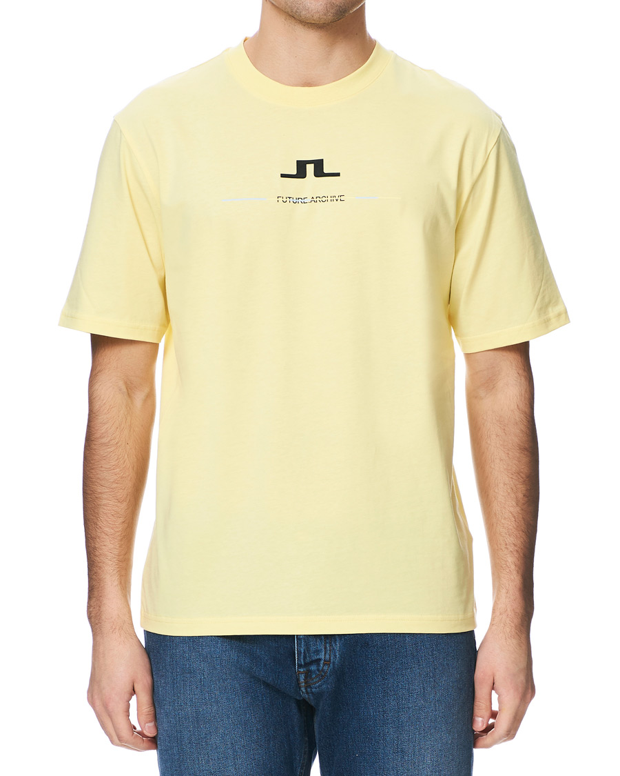 Homme | T-shirts | J.Lindeberg | Dale Distinct Future Archive Crew Neck Tee Yellow