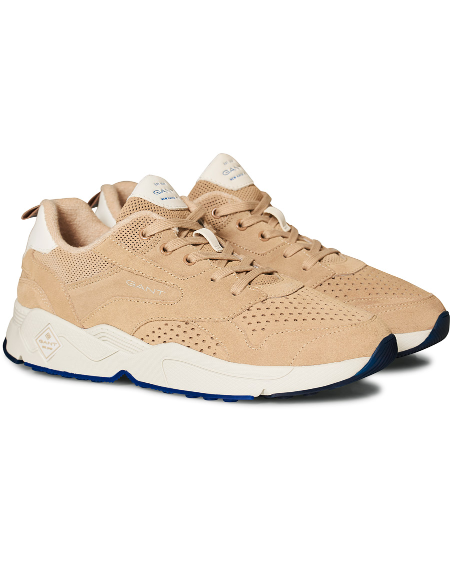 Homme | GANT Nicewill Perforated Sneaker Sand Suede | GANT | Nicewill Perforated Sneaker Sand Suede