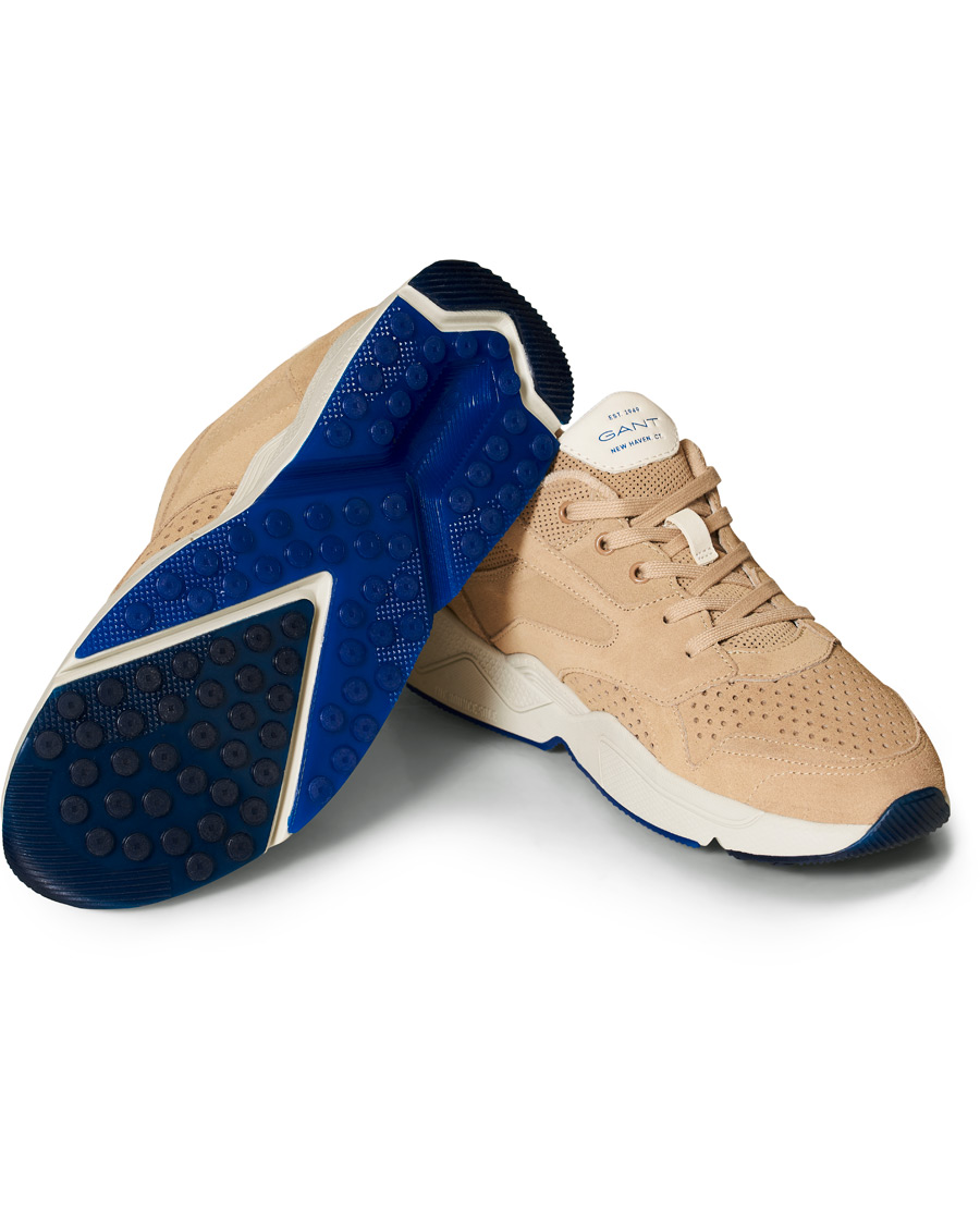 Homme | GANT Nicewill Perforated Sneaker Sand Suede | GANT | Nicewill Perforated Sneaker Sand Suede