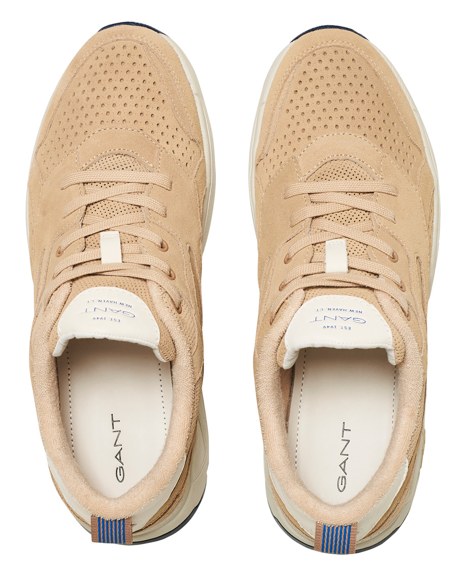 Homme | GANT Nicewill Perforated Sneaker Sand Suede | GANT | Nicewill Perforated Sneaker Sand Suede