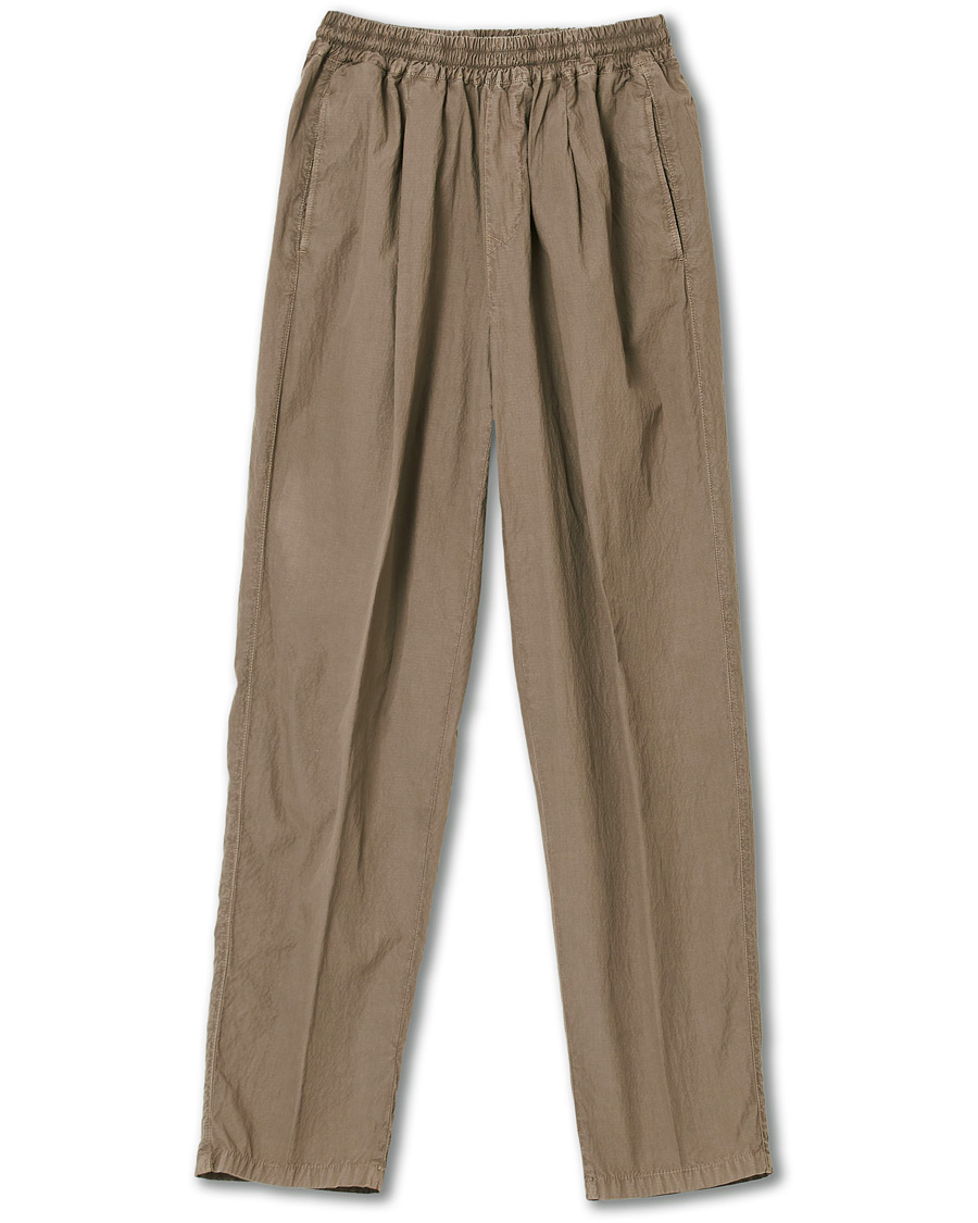 Homme | Pantalons | The Gigi | Soft Seersucker Drawstring Trousers Olive