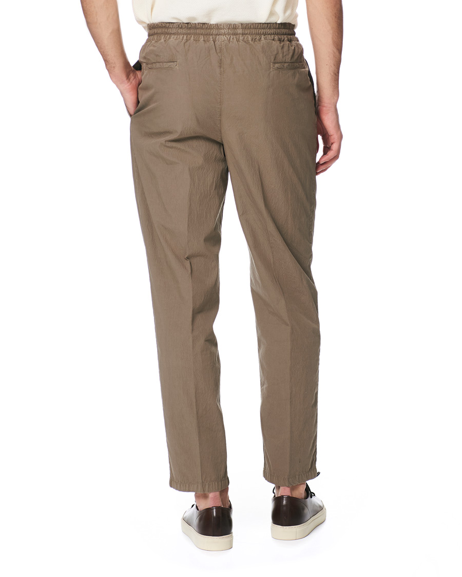Homme | Pantalons | The Gigi | Soft Seersucker Drawstring Trousers Olive