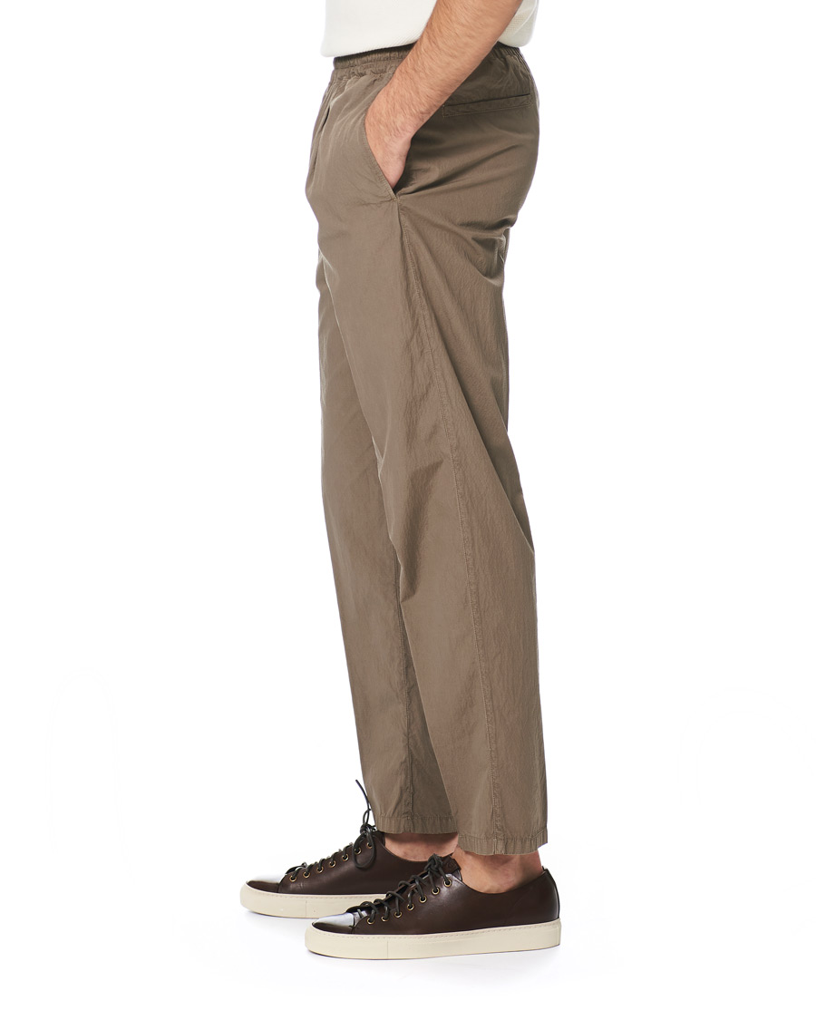 Homme | Pantalons | The Gigi | Soft Seersucker Drawstring Trousers Olive