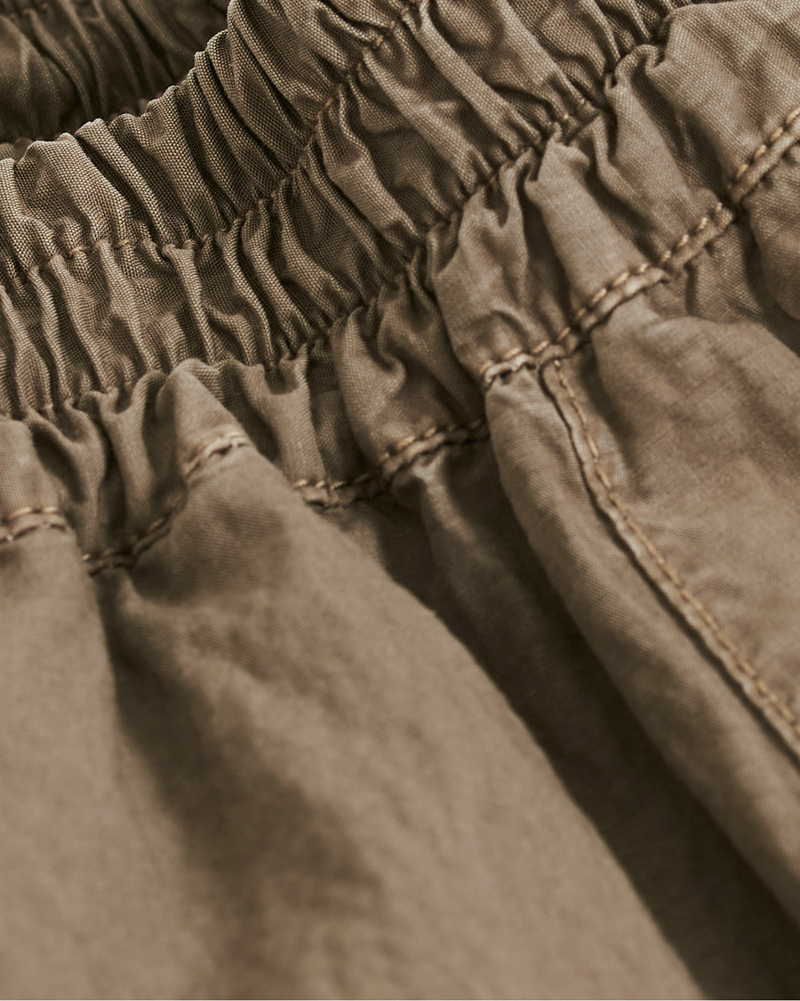 Homme | Pantalons | The Gigi | Soft Seersucker Drawstring Trousers Olive