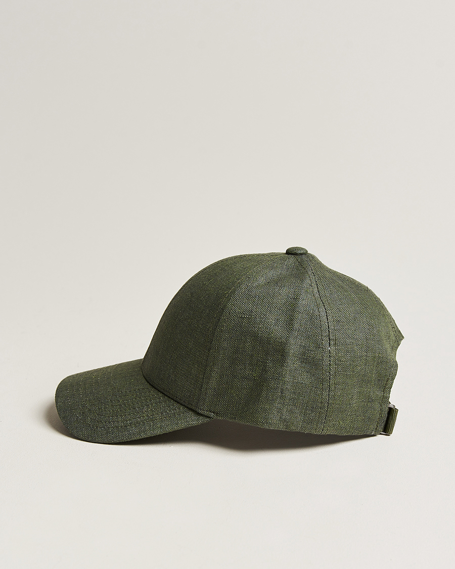 Homme | Bobs Et Casquettes | Varsity Headwear | Linen Baseball Cap French Olive